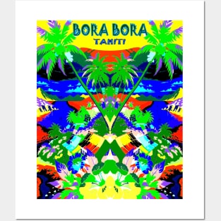 Bora Bora Tahiti Surreal Travel and Tourism Advertising Print Posters and Art